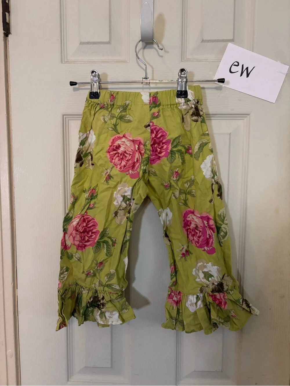 Matilda Jane Lime Green Floral Ruffle Hem Leggings